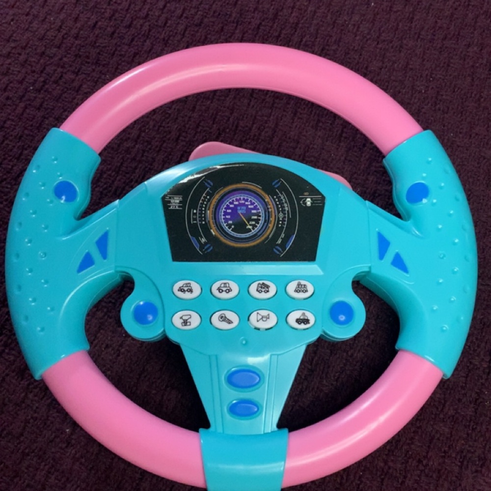 Pink and Blue Kids Steering Wheel Toy